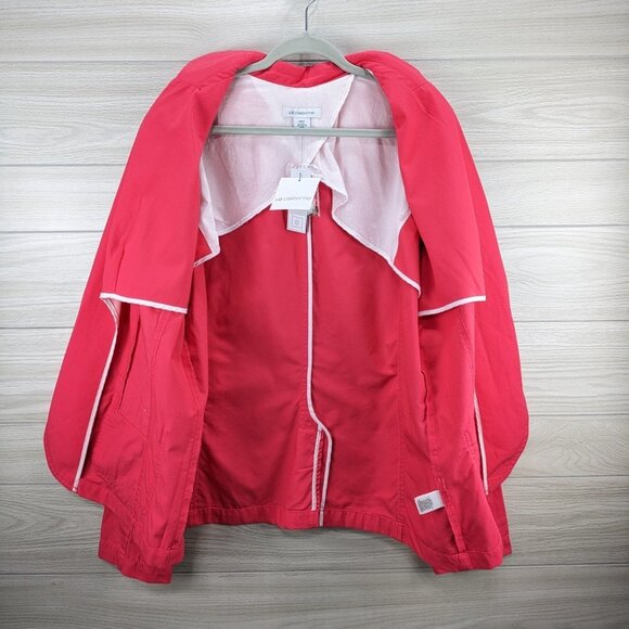NWT Liz Claiborne 100% Cotton Teaberry Bright Pink Blazer - Picture 3 of 8